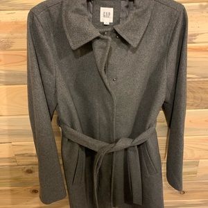 Women’s Maternity tie belt wool blend coat size M